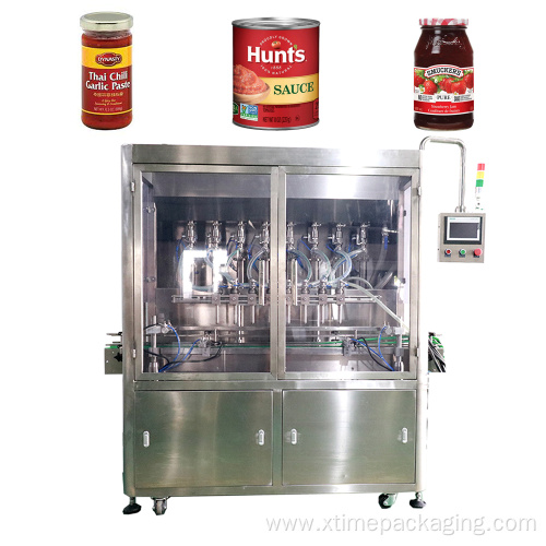 Automatic liquid cream piston filling machine for honey